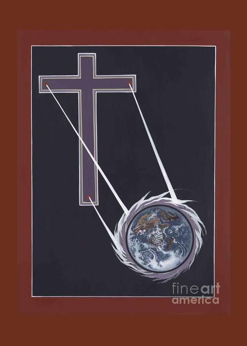 Cross Greeting Card featuring the painting The Cross Shines on the Last Days by William Hart McNichols