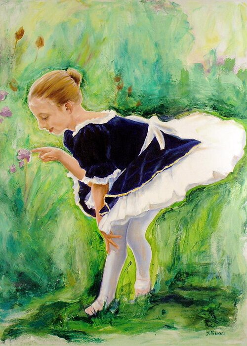 Dancer Greeting Card featuring the painting The Dancer by Sheila Diemert