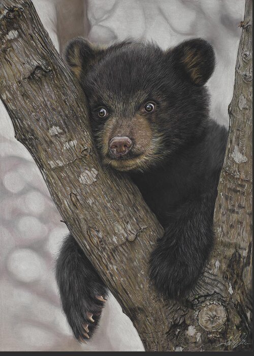 Bear Greeting Card featuring the painting The Dilemma by Terry Kirkland Cook