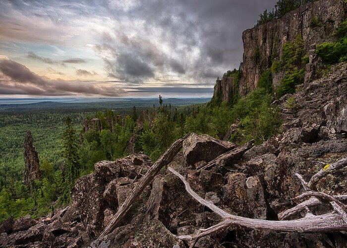 Bluff Greeting Card featuring the photograph the Dorion Pinnacles by Jakub Sisak