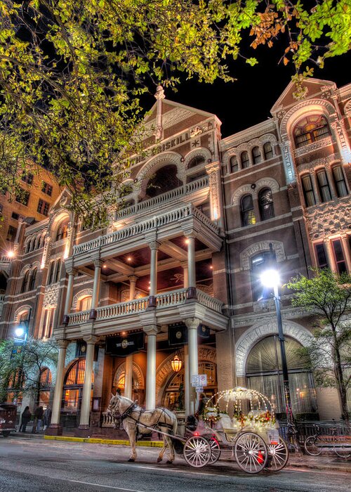 Austin Greeting Card featuring the photograph The Driskill Hotel by Tim Stanley