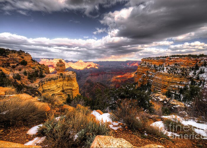 Grand Canyon Greeting Card featuring the photograph The Eastern Rim by Rob Hawkins