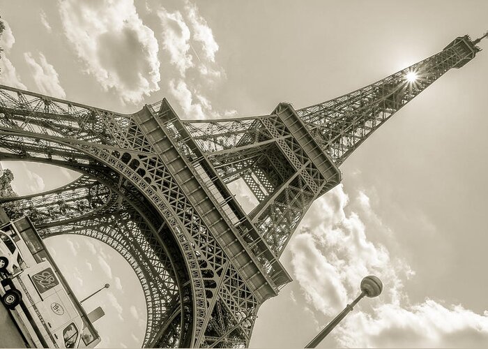 The Eiffel Tower Greeting Card featuring the photograph The Eiffel Tower by Nick Mares