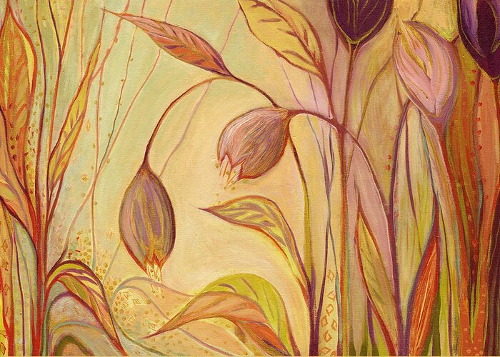 Floral Greeting Card featuring the painting The Enchantment by Jennifer Lommers