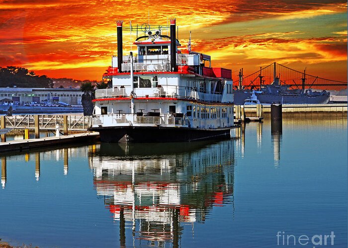 The End Of A Beautiful Day In The San Francisco Bay Greeting Card featuring the digital art The End of a Beautiful Day in the San Francisco Bay by Jim Fitzpatrick