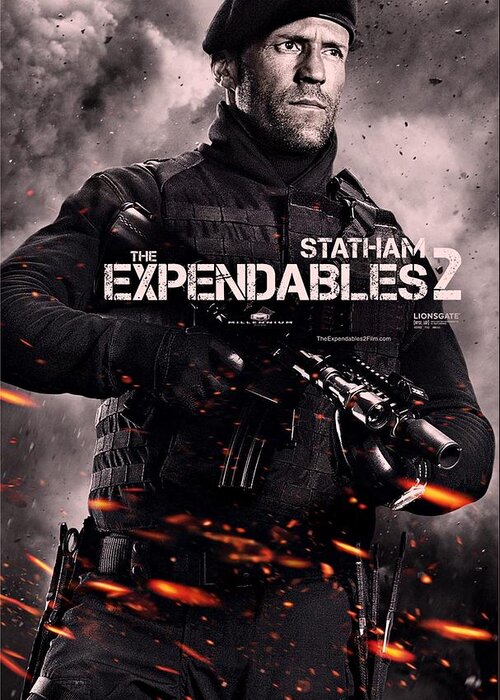 The Expendables 2 Greeting Card featuring the photograph The Expendables 2 Statham by Movie Poster Prints