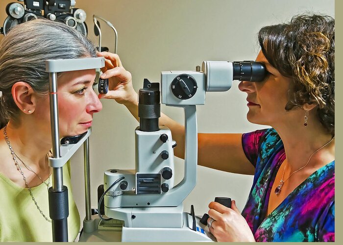 Optometrist Greeting Card featuring the photograph The Eye Doctor by Keith Armstrong