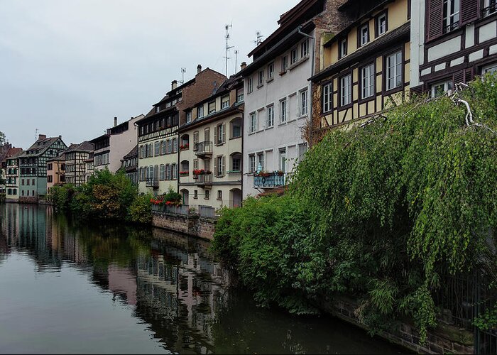 Tranquility Greeting Card featuring the photograph The Famous Part Of Colmar Called Petit by Wolfganggrilz