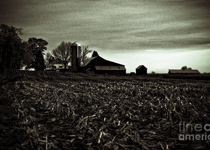 Michigan Greeting Card featuring the photograph The Farm by Randall Cogle