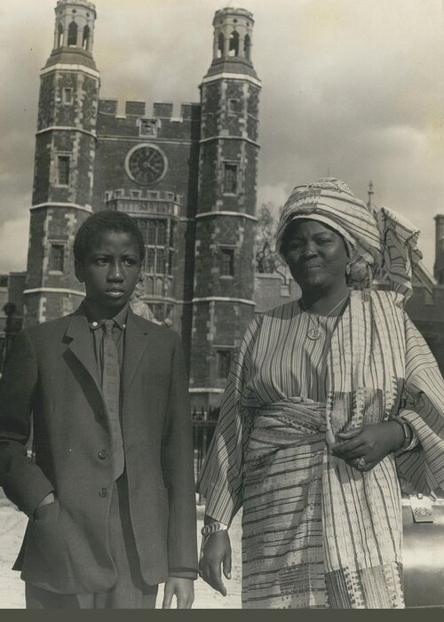 retro Images Archive Greeting Card featuring the photograph The First African Arrives At Eton. by Retro Images Archive