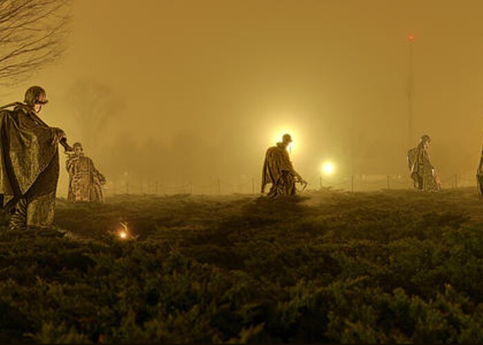 Metro Greeting Card featuring the photograph The Fog Of War #1 by Metro DC Photography