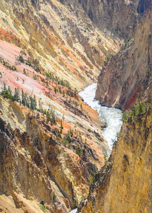 Grand Greeting Card featuring the photograph The Grand Canyon of Yellowstone by Aaron Spong