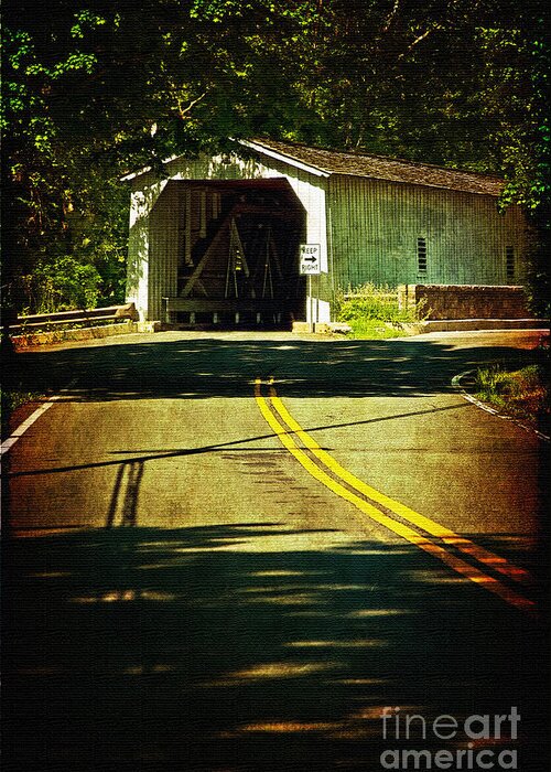 Historic Greeting Card featuring the photograph The Green Sergeants Covered Bridge by Debra Fedchin
