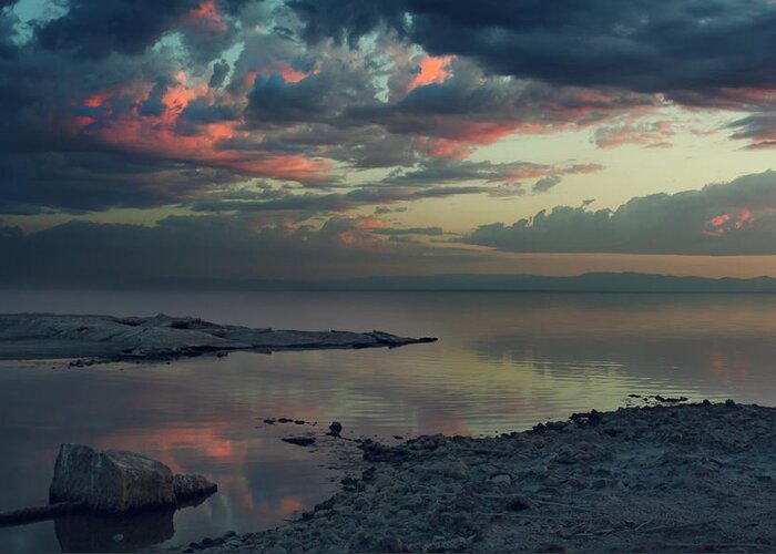 Salton Sea Greeting Card featuring the photograph The Heat of the Night by Laurie Search