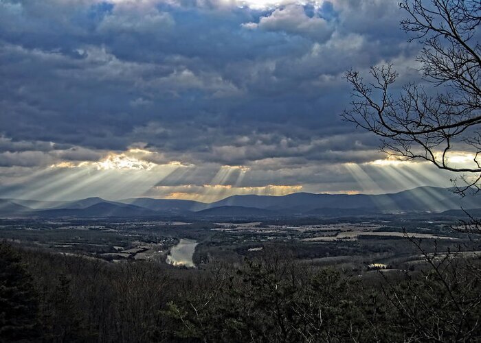 Shenandoah Valley Greeting Card featuring the photograph The Heavenly Valley by Lara Ellis