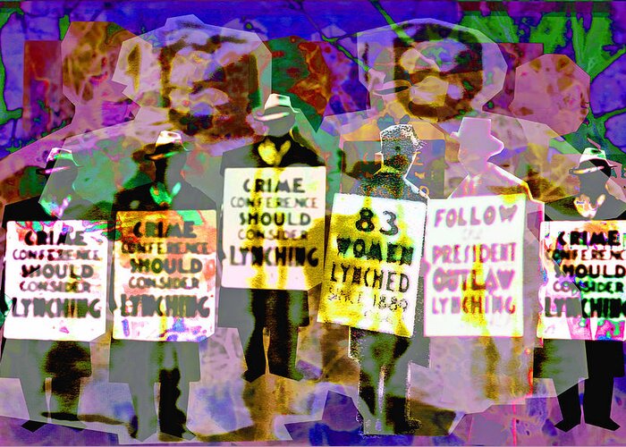 Civil Rights Martian Luther King Protest Marches Slavery America Blacks Black Men Black Women Civil War Reconstruction African American History Former Slaves Greeting Card featuring the digital art The Invisible Men by Keven Reynolds