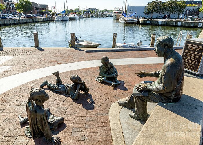 Alex Haley Greeting Card featuring the photograph The Kunta Kinte-Alex Haley Memorial in Annapolis by William Kuta