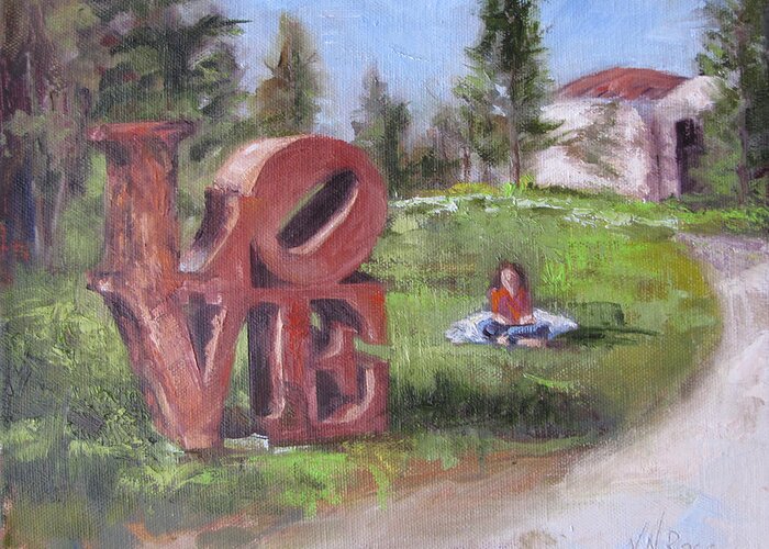 V.n.ross Greeting Card featuring the painting The Love Trail 2 by Vicki Ross