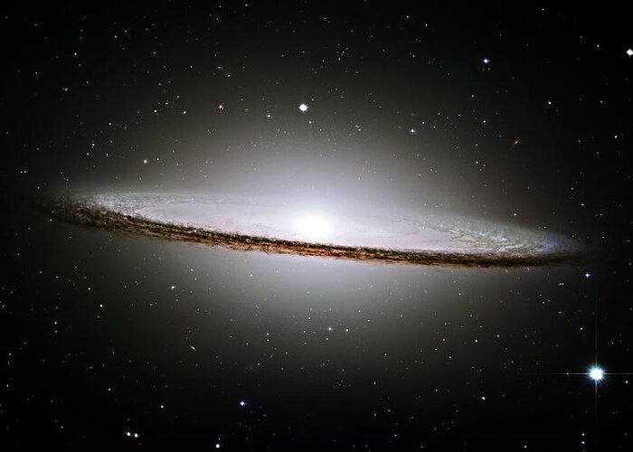 M104 Greeting Card featuring the photograph The Majestic Sombrero Galaxy by Ricky Barnard