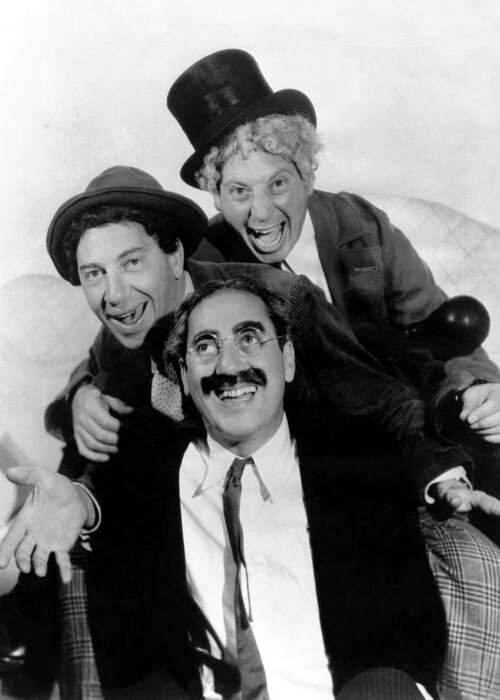 Movie Poster Greeting Card featuring the photograph The Marx Brothers - A Night at the Opera by Georgia Fowler