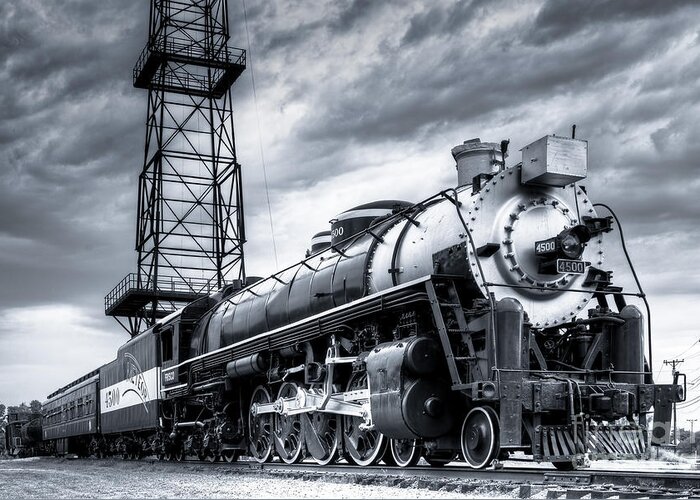 B&w Greeting Card featuring the photograph The Meteor 4500 by Lawrence Burry