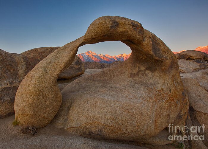 Landscape Greeting Card featuring the photograph The Mobius Arch At Dawn by Mimi Ditchie