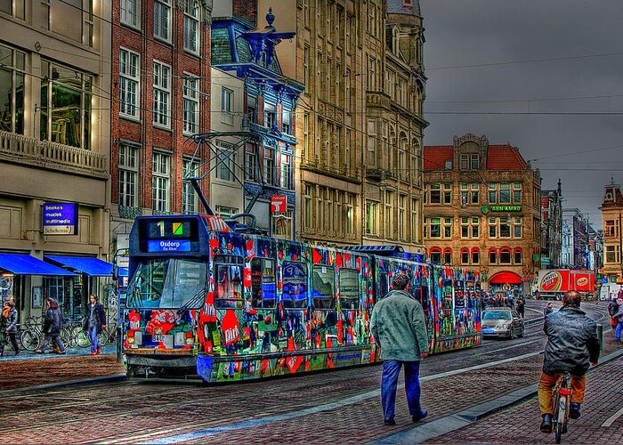 Tram Greeting Card featuring the photograph The Morning Rhythm by Ron Shoshani
