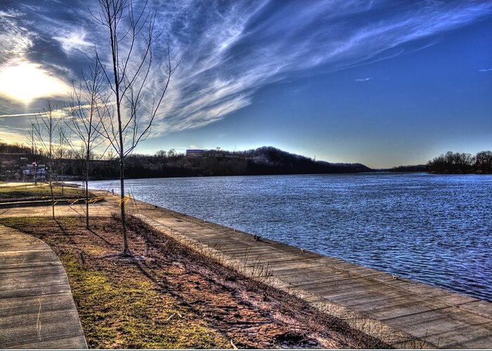Parkersburg Greeting Card featuring the photograph The Ohio River by Jonny D