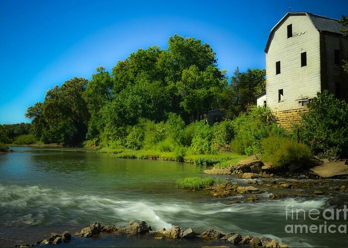  Cedar Hill Mill Greeting Card featuring the photograph The Old Cedar Hill Mill by Peggy Franz