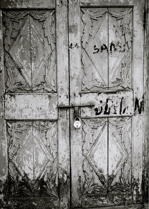 Door Greeting Card featuring the photograph The Old Door by Shaun Higson
