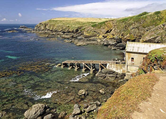 Bright Greeting Card featuring the photograph The Old Lizard Lifeboat Station by Rod Johnson