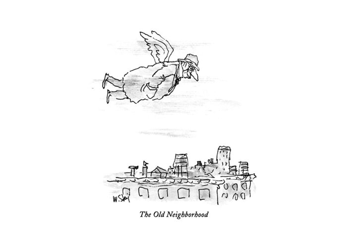Urban Greeting Card featuring the drawing The Old Neighborhood by William Steig