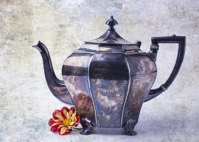 Teapot Greeting Card featuring the photograph The Old Teapot by Garry Gay