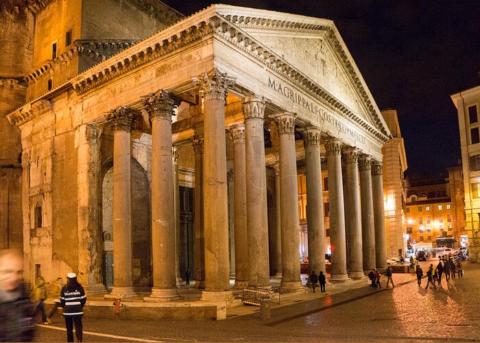 Rome Greeting Card featuring the photograph The Pantheon by Mike Evangelist