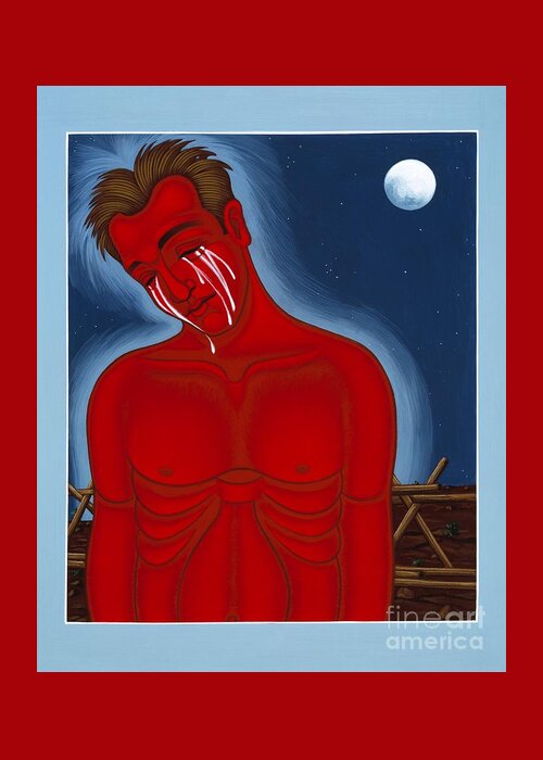 The Passion Of Matthew Shepard Greeting Card featuring the painting The Passion of Matthew Shepard 096 by William Hart McNichols