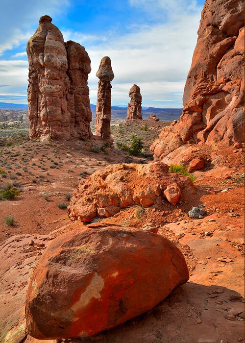 Arches National Park Greeting Card featuring the photograph The Phallus and Company by Ray Mathis