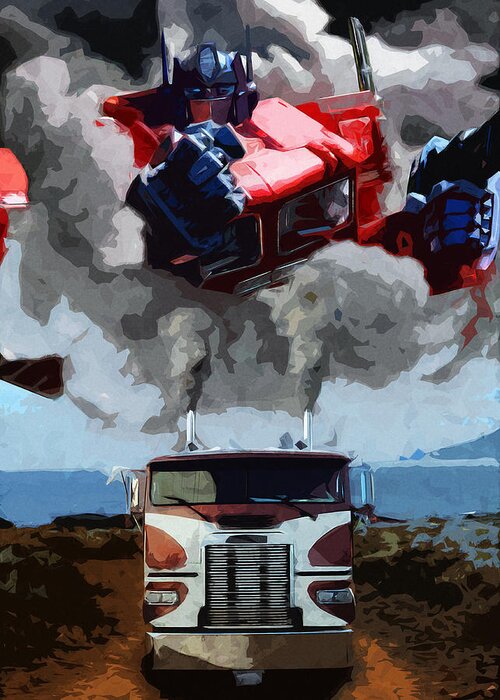 Transformers Greeting Card featuring the digital art The Power of Leadership by Daniel Clark