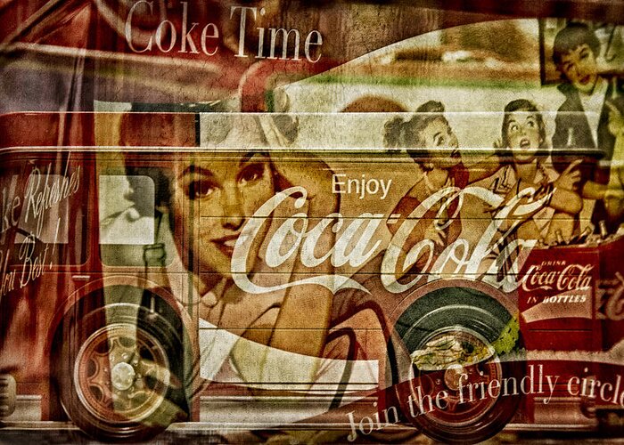 Coca Cola Greeting Card featuring the photograph The Real Thing by Susan Candelario
