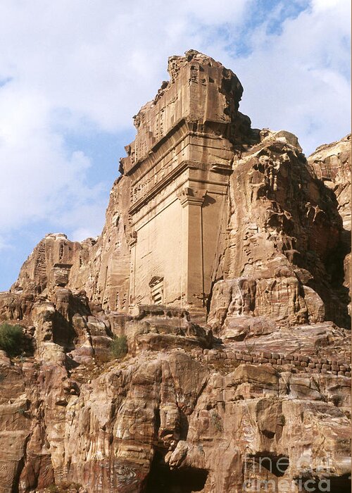 Jordan Greeting Card featuring the photograph The Royal Tombs, Petra by Catherine Ursillo
