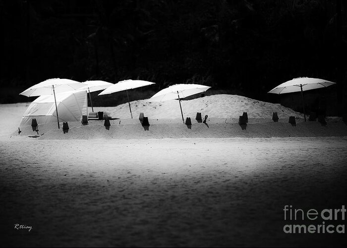 Umbrellas Greeting Card featuring the photograph The Beach Shelter by Rene Triay FineArt Photos