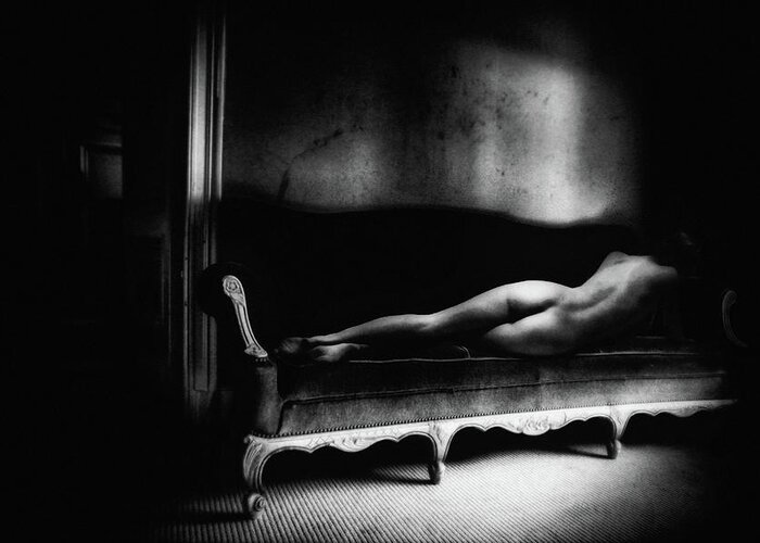 Fine Art Nude Greeting Card featuring the photograph The Silence by Holger Droste