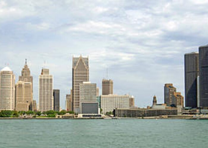 Detroit Greeting Card featuring the photograph The Skyline of Detroit by Chris Smith