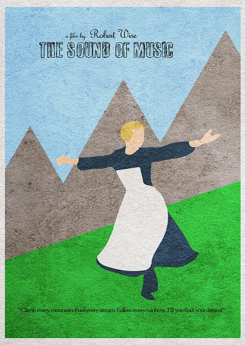 The Sound Of Music Greeting Card featuring the painting The Sound of Music by Inspirowl Design