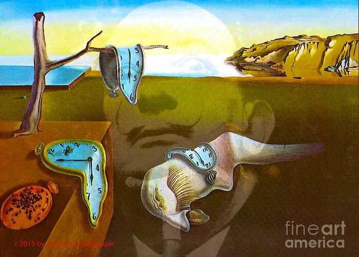 Dali Greeting Card featuring the digital art The Spirit of Dali Famous Artists Series by Jerome Stumphauzer