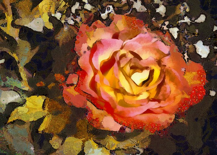Sweet Greeting Card featuring the mixed media The Sweetest Rose 1 by Angelina Tamez