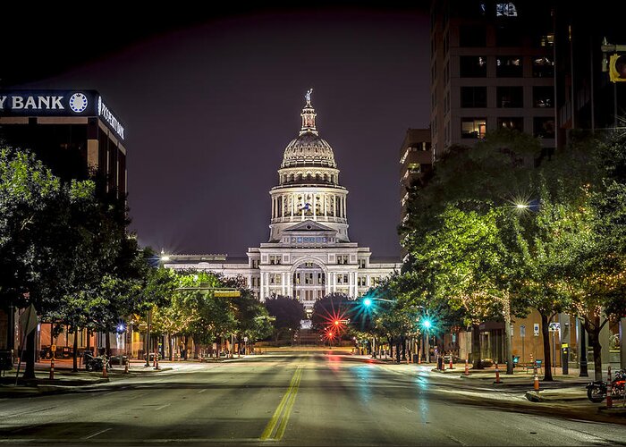 Austin Greeting Card featuring the photograph The Texas Capitol Building by David Morefield