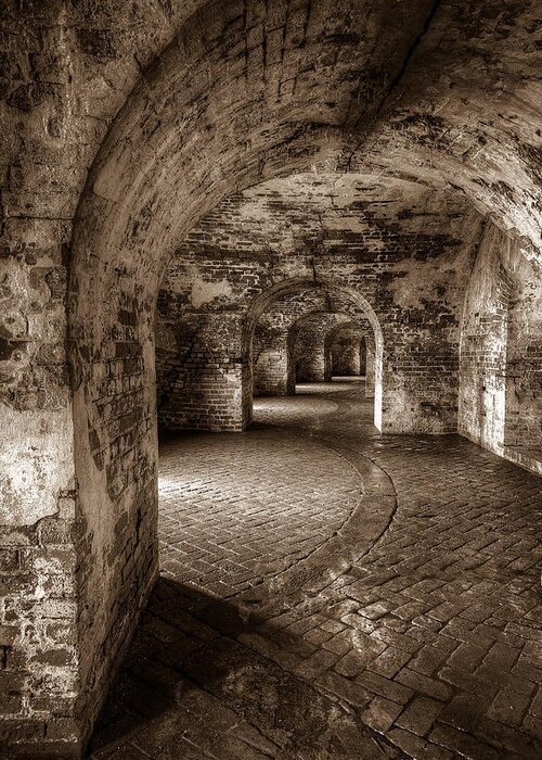 New Orleans Greeting Card featuring the photograph The Tunnels of Fort Pike by Tim Stanley