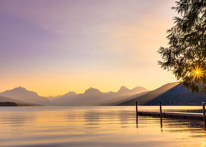 Lake Mcdonald Greeting Card featuring the photograph The View from Apgar by Adam Mateo Fierro