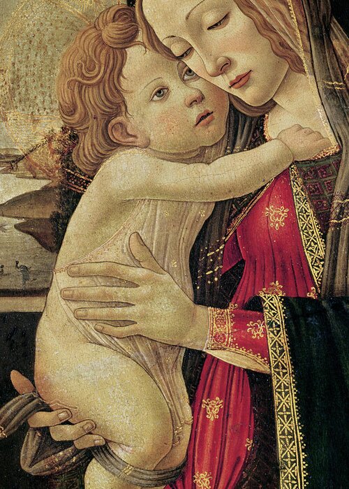 Virgin And Child Greeting Card featuring the painting The Virgin and Child by Sandro Botticelli