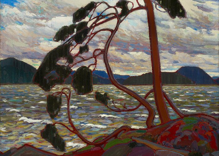 Tom Thomson Greeting Card featuring the painting The West Wind by Tom Thomson
